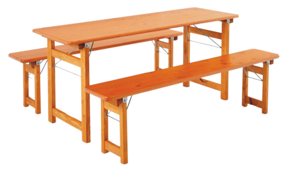 Designgarnitur Rustica vor transparentem Hintergrund.