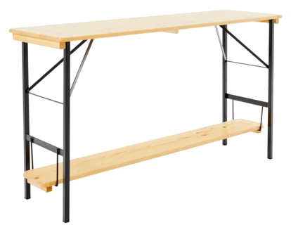 Poseur table Stand Up with footrest on transparent background.