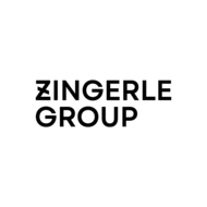 Das Textlogo in schwarzer Farbe von Zingerle Group.
