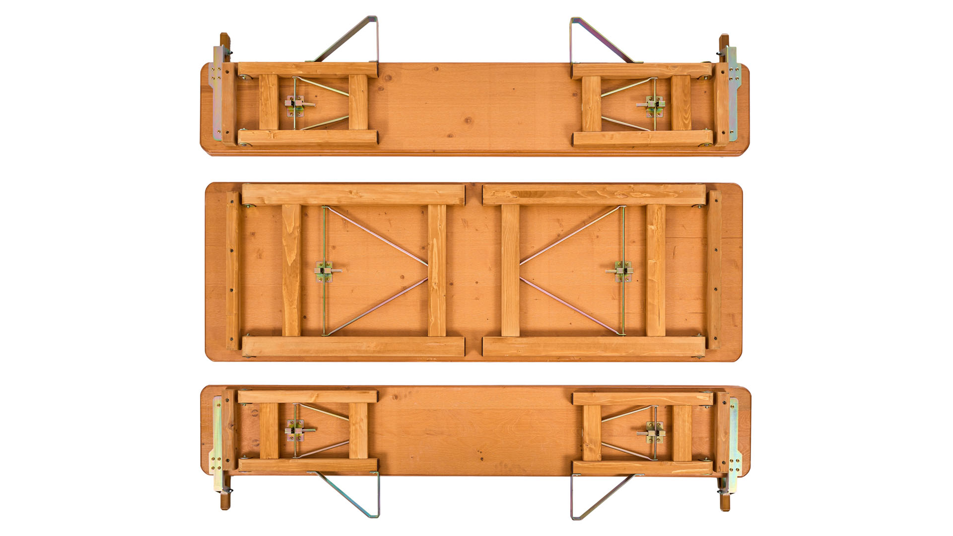 The top view of the design set Rustica with backrest folded.