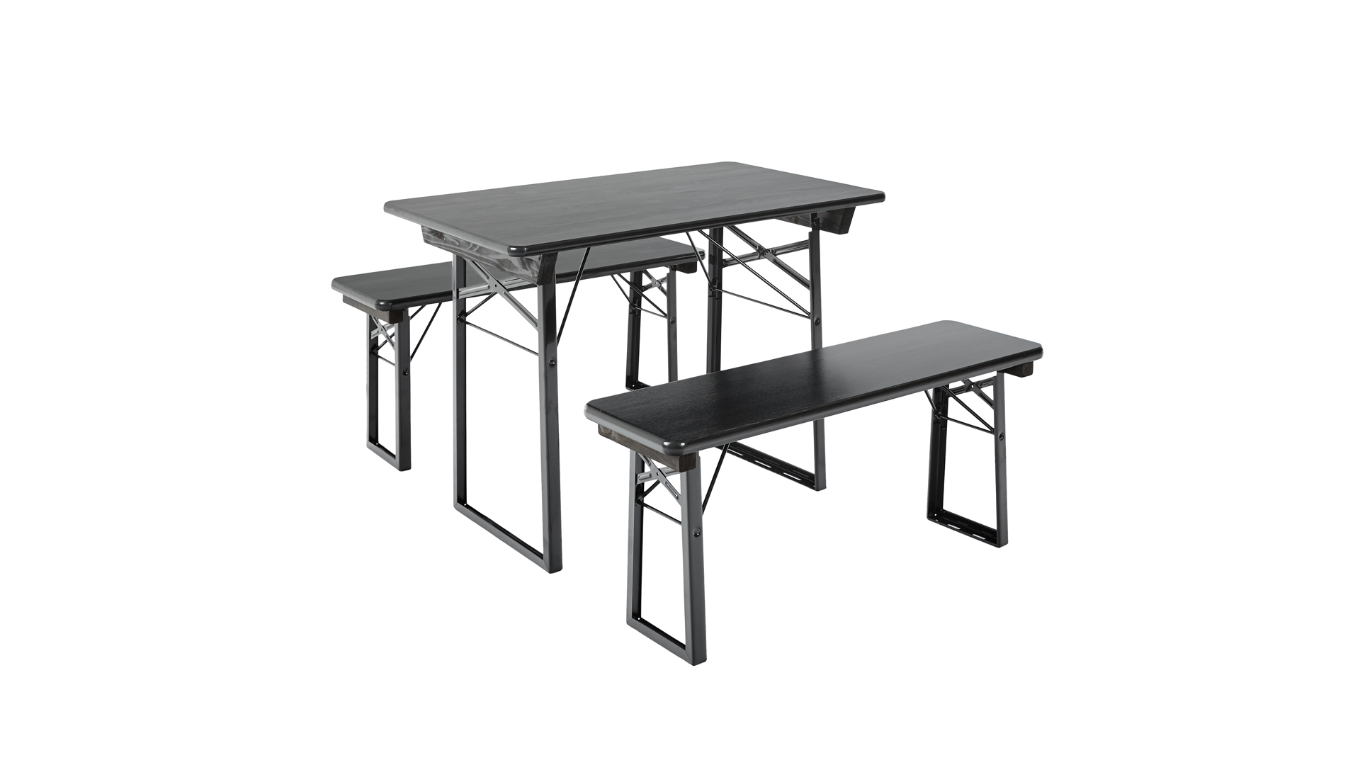 The small beer garden table sets Shorty in black