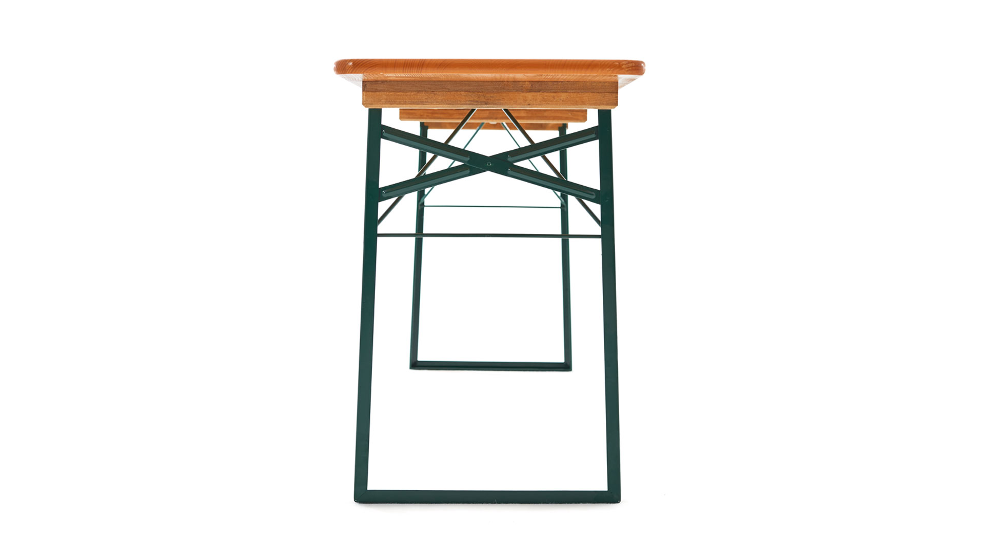 The front view of the classic beer table