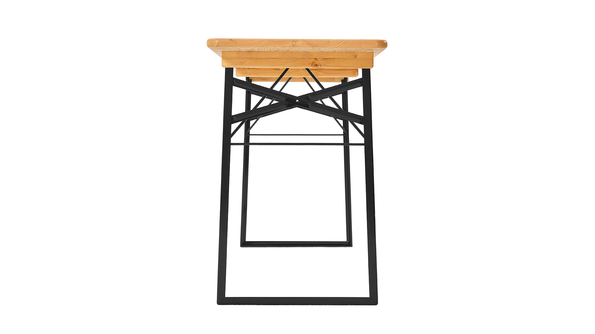 The front view of the classic beer table