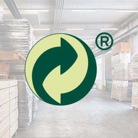 Der Grüne Punkt ist ein Umweltzertifikat, dass uns verliehen wurde.