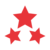 Icon showing three red stars symbolizing "quality."