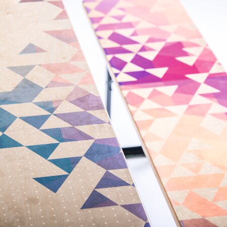 Die Bierzeltgarnitur wurde mittels Digitaldruck bedruckt.