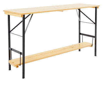 Der Stehtisch "200x60" mit Fußbrett