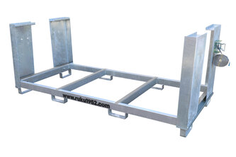 Ein leerer Transportcontainer für 10er Sets in grau ist abgebildet.
