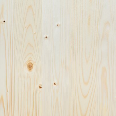 Die Holzplatte der Bierzeltgarnitur in Natur.